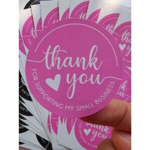 x60 "Thank you for supporting my small business" sticker